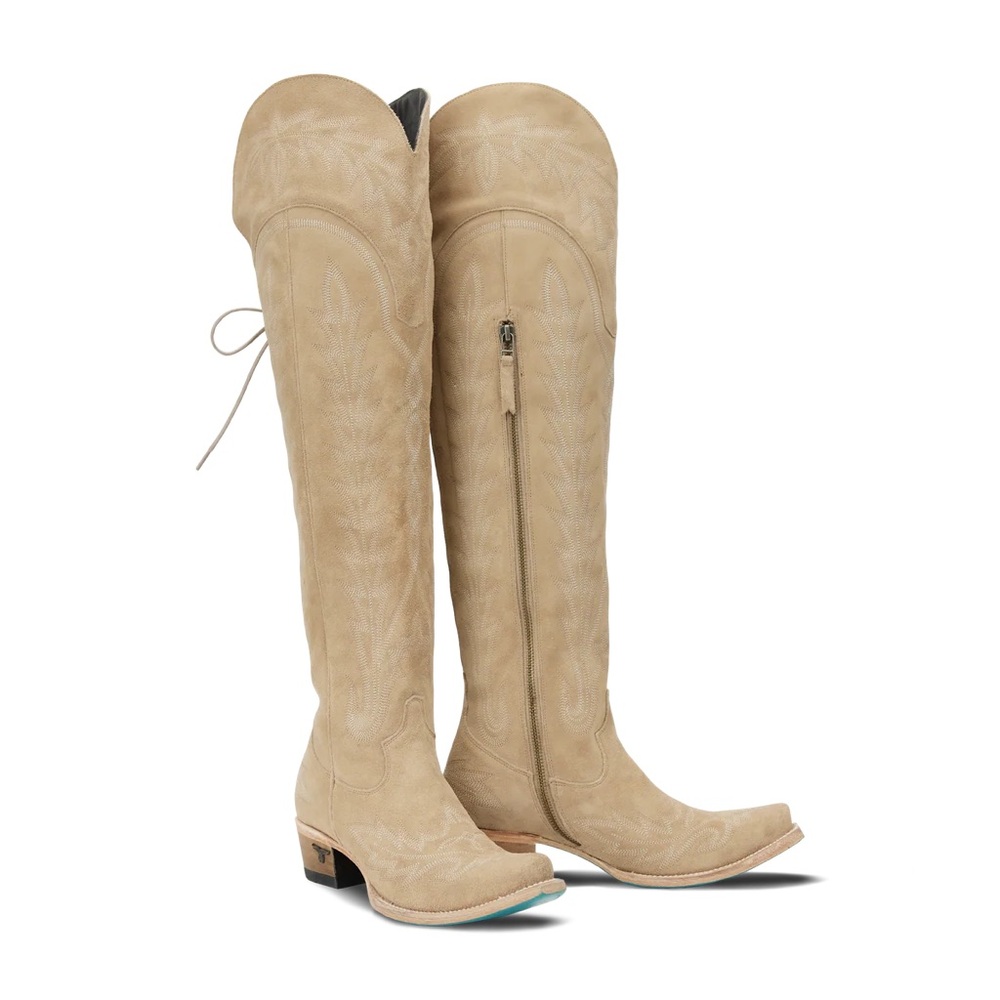 Lane Boots LEXINGTON OTK CORSET - LATTE SUEDE